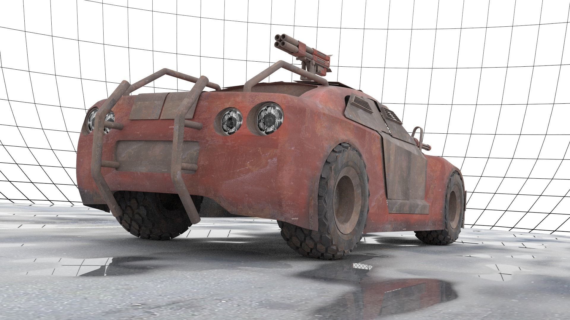 Apocalyptic GT-R 3D model_5