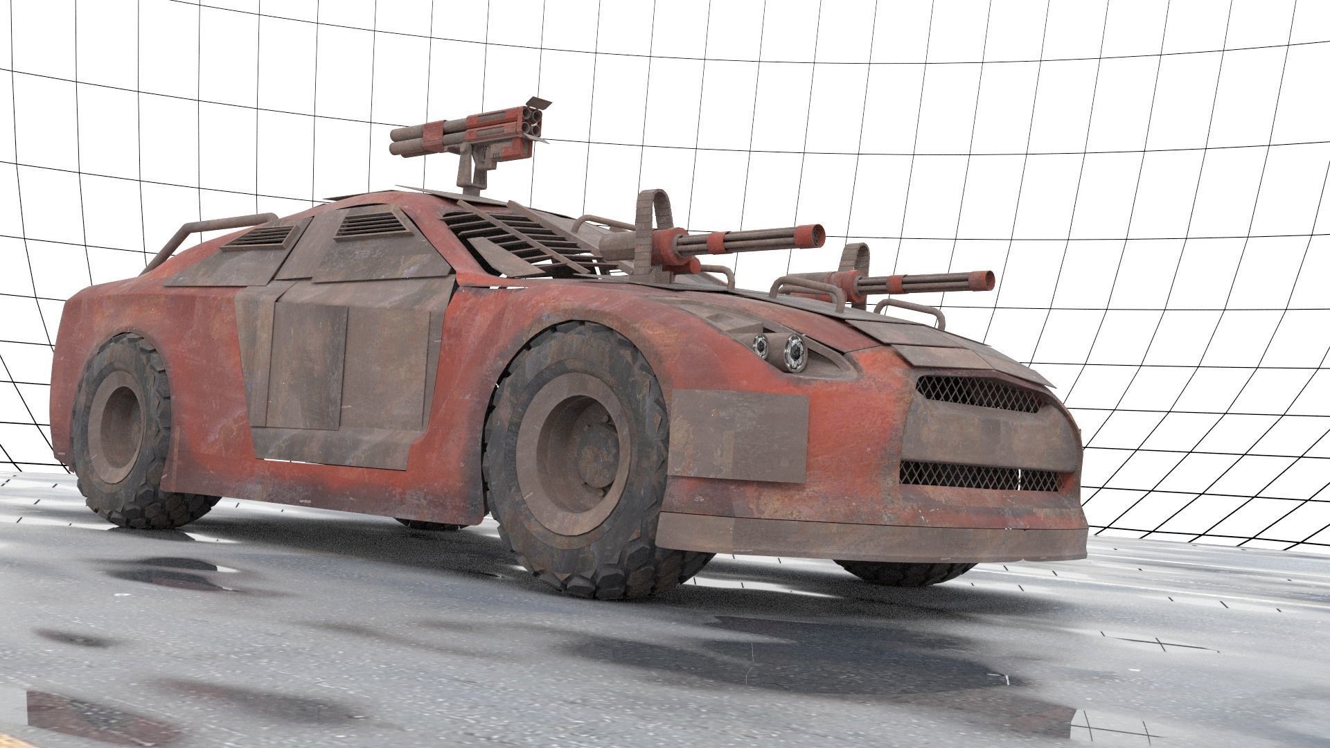 Apocalyptic GT-R 3D model_4