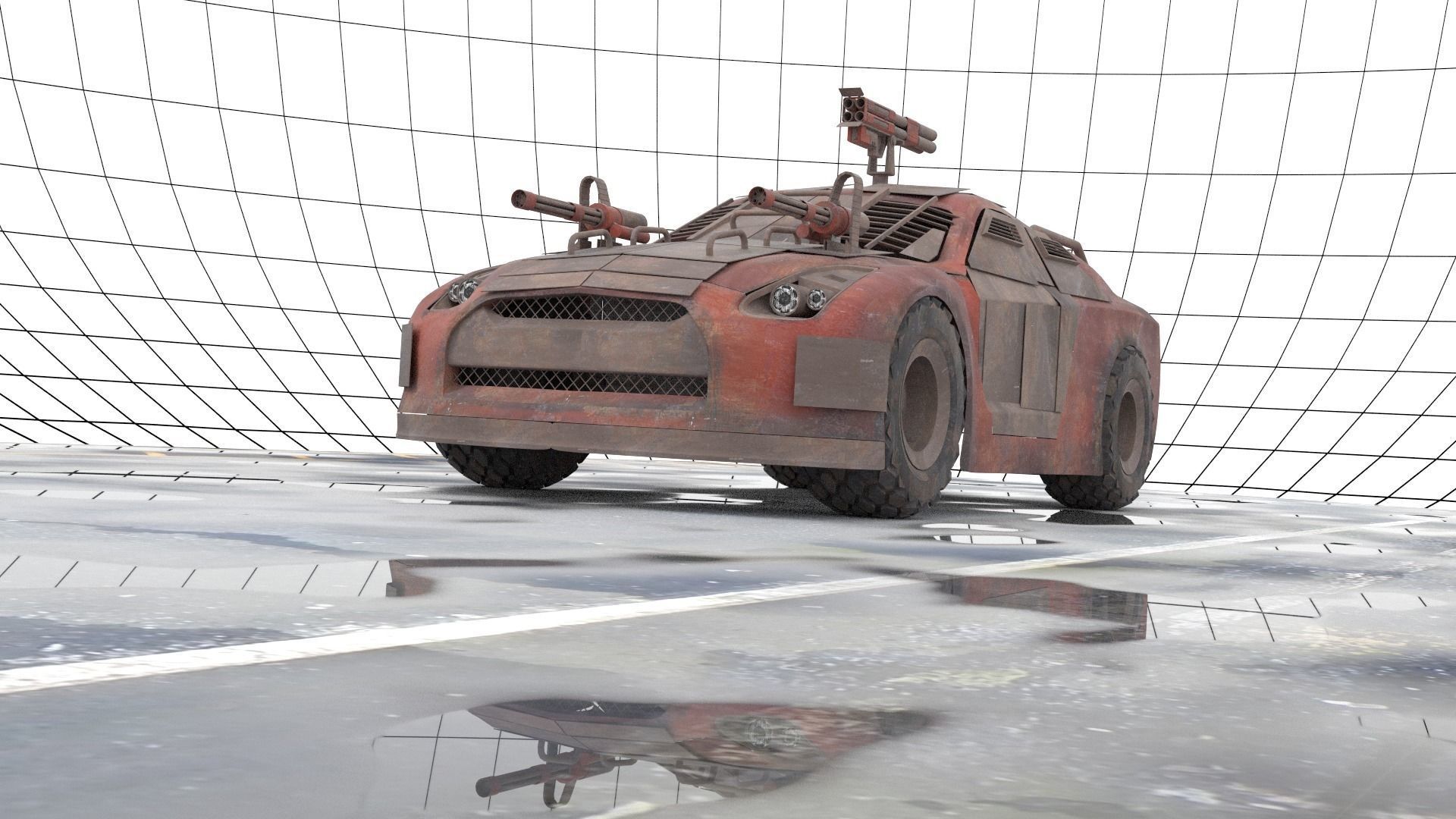 Apocalyptic GT-R 3D model_2