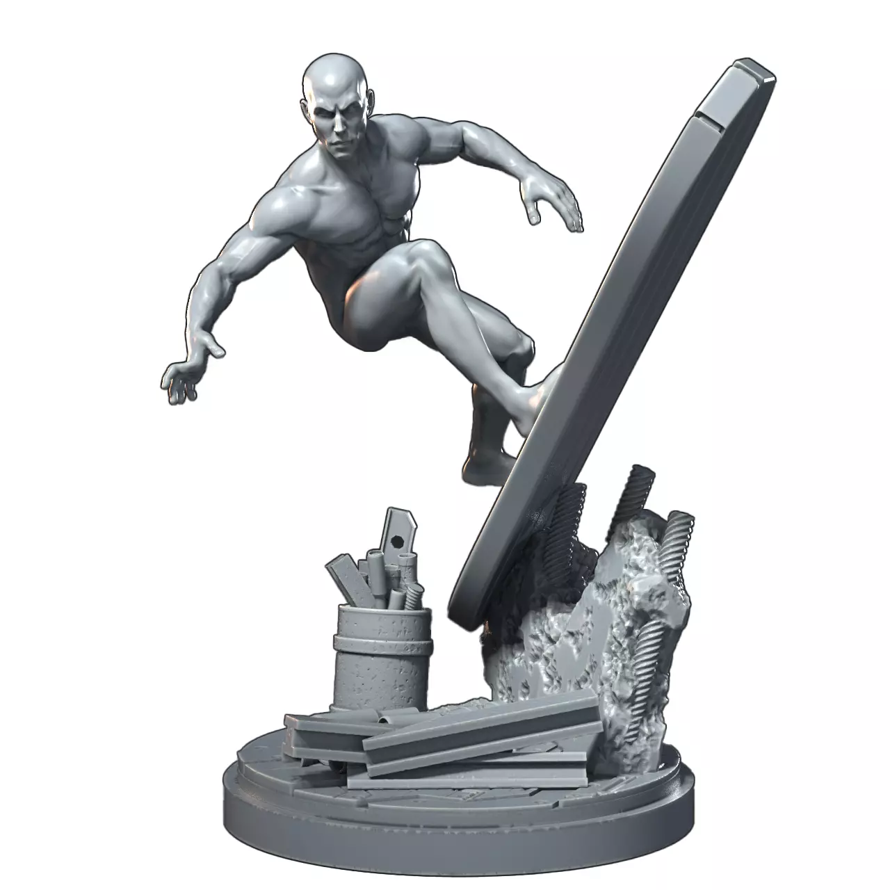 Silver Surfer 3D Print STL Miniature RPG 3D print model