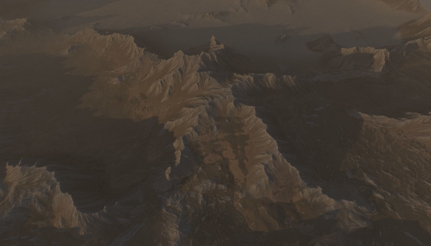 Rocky Planet Surface 3D model_7