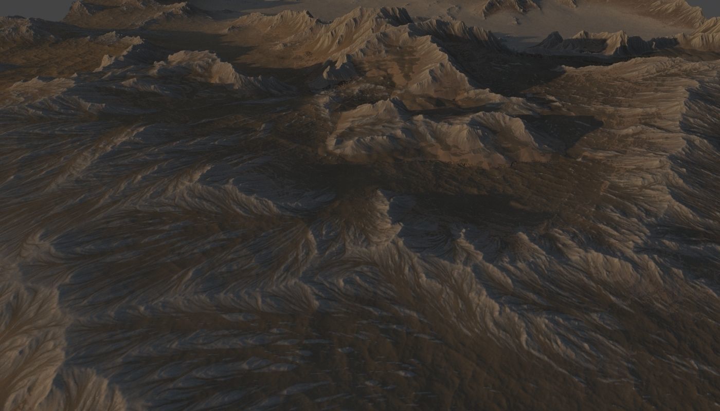 Rocky Planet Surface 3D model_2