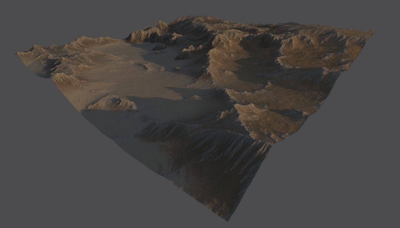 Rocky Planet Surface 3D model_1