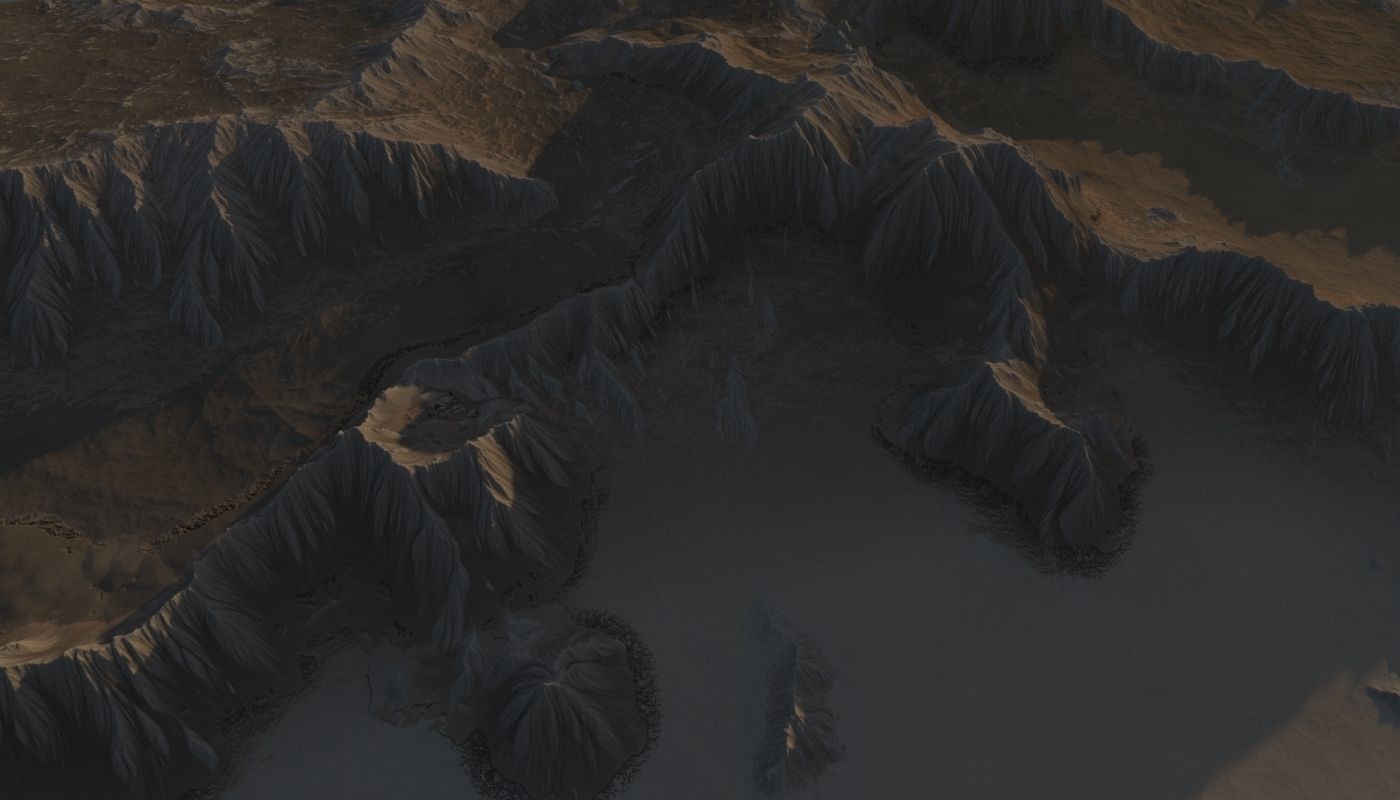Rocky Planet Surface 3D model_3