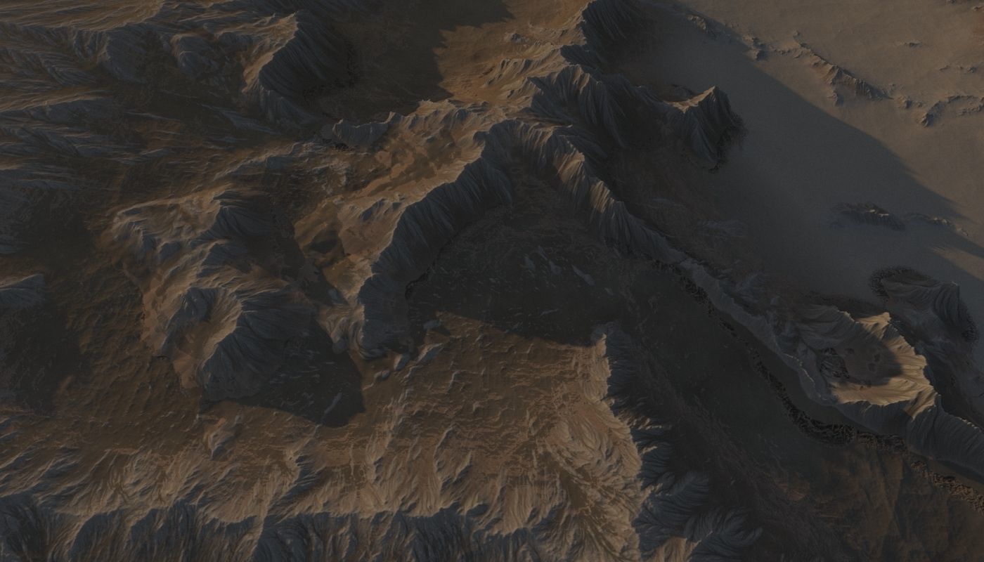 Rocky Planet Surface 3D model_5