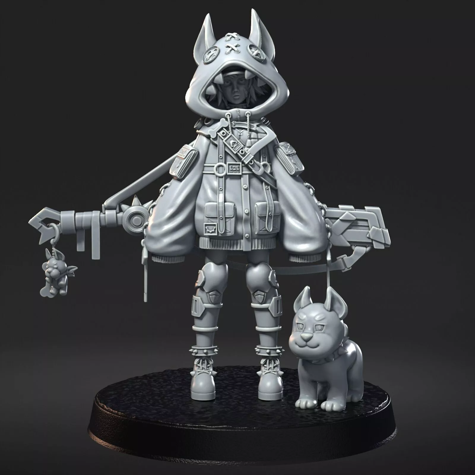 Kira Neon 3D Print STL Miniature RPG 3D print model