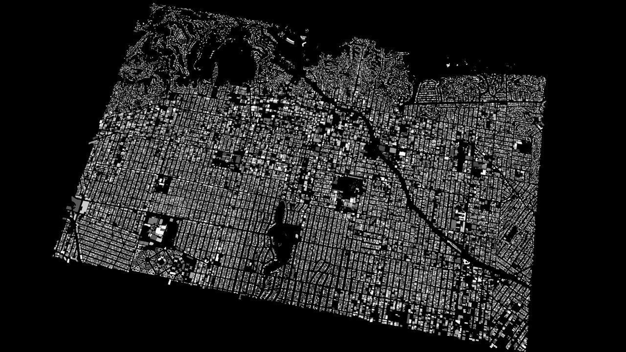 Hollywood in LA Streets and Buildings 3D model_4