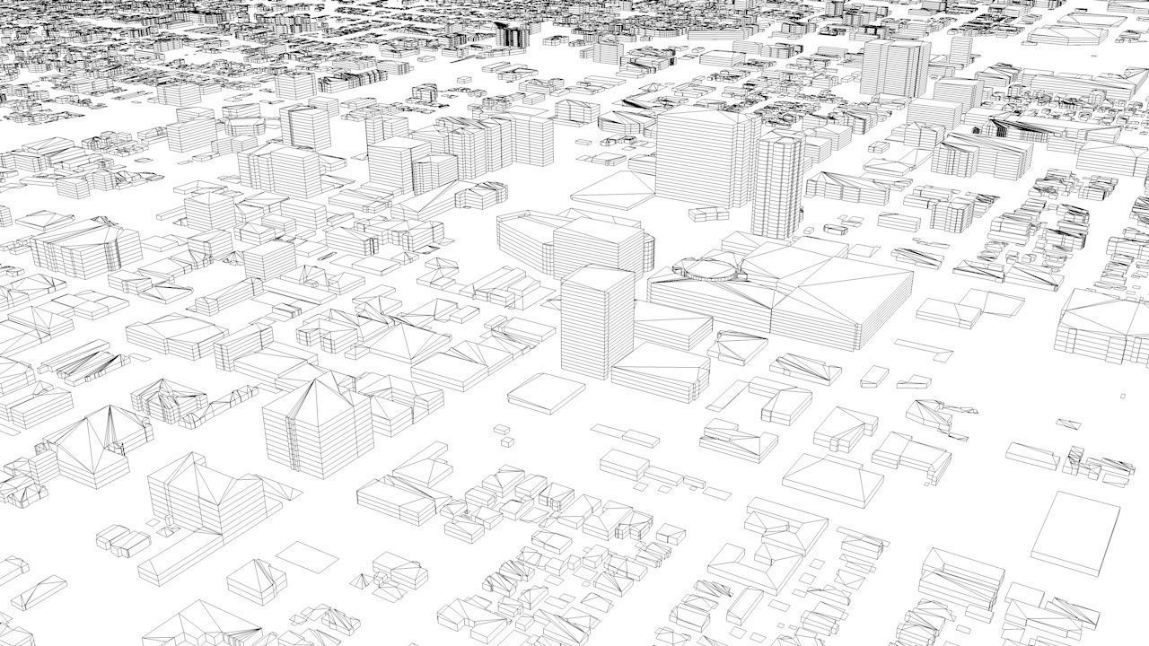 Hollywood in LA Streets and Buildings 3D model_6