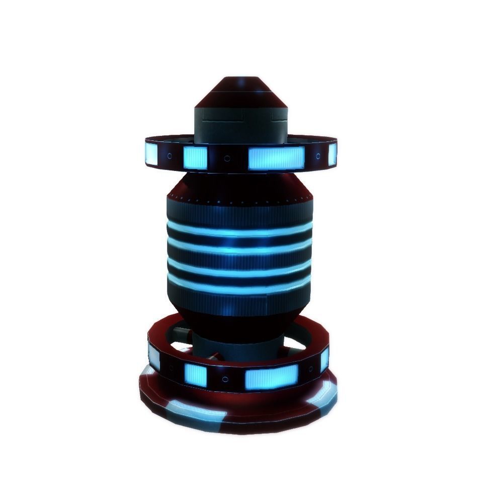 Force field generator 04 sci-fi Low-poly 3D model_3