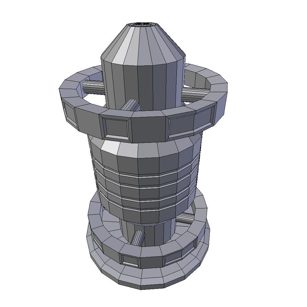 Force field generator 04 sci-fi Low-poly 3D model_4