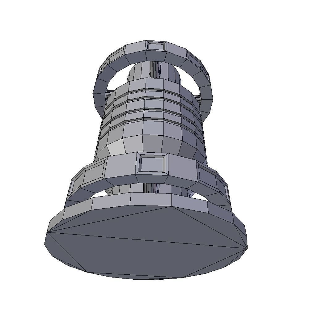 Force field generator 04 sci-fi Low-poly 3D model_5