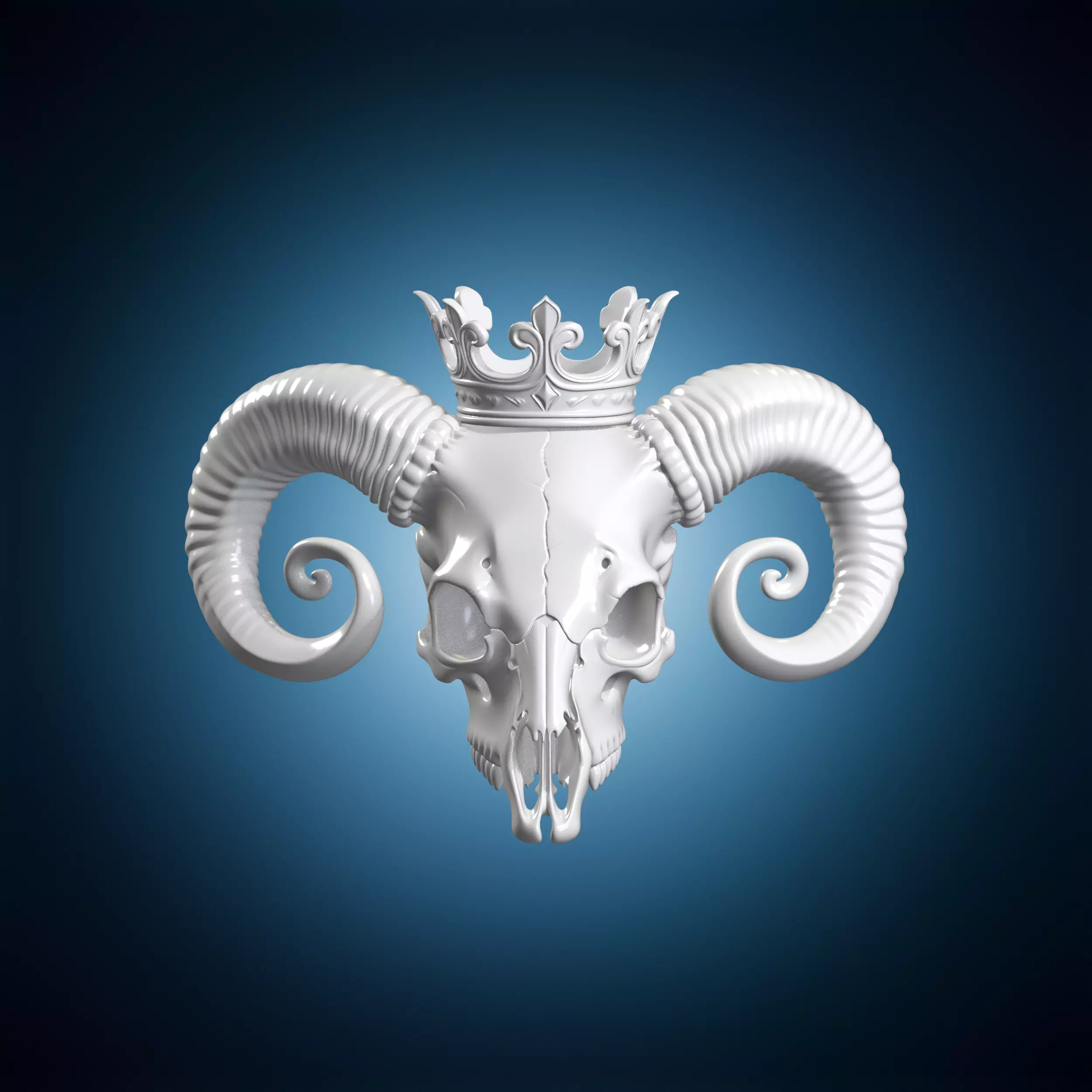Ram Skull 3D Print Model 3D print model