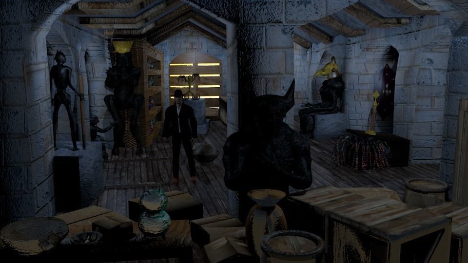 Mega adventure game scenes and 3D objects bundle 1 Low-poly 3D model_0