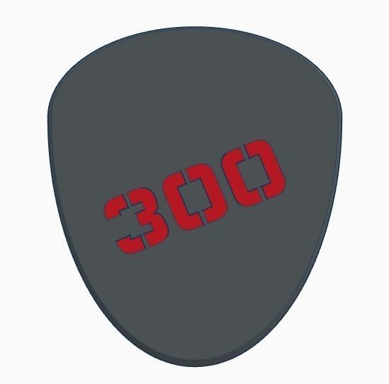 GUITAR PICK 300 1mm 3D print model_0