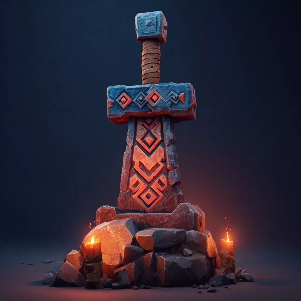 FREE Ritual Stone Free low-poly 3D model