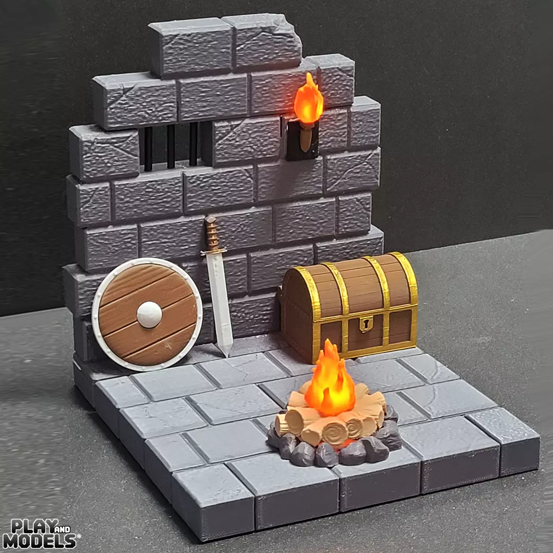 DUNGEON BASE - FIGURE BASE FIGURE STAND DIORAMA 3D print model