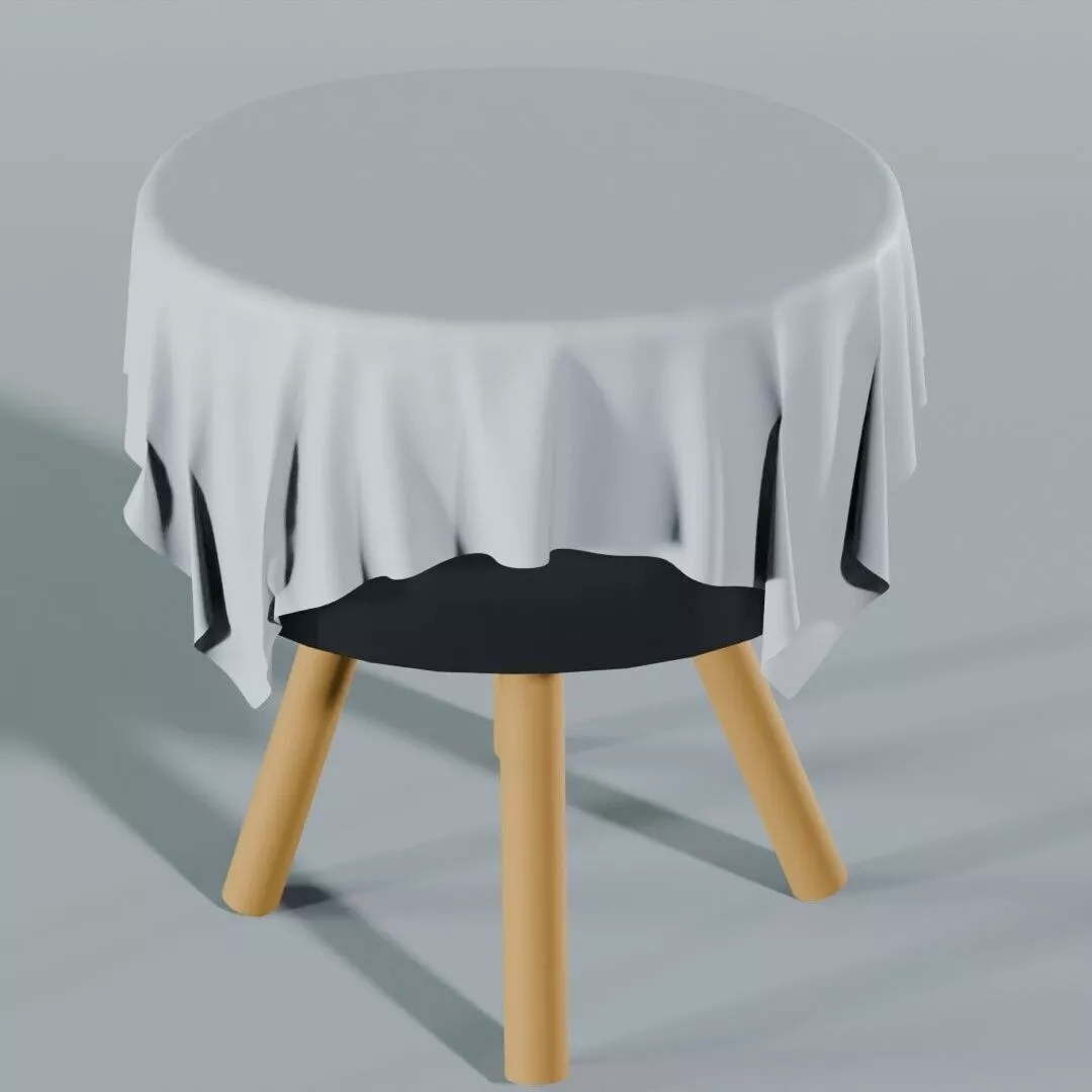 Small Black Chair Low-Poly 3D Model Low-poly 3D model