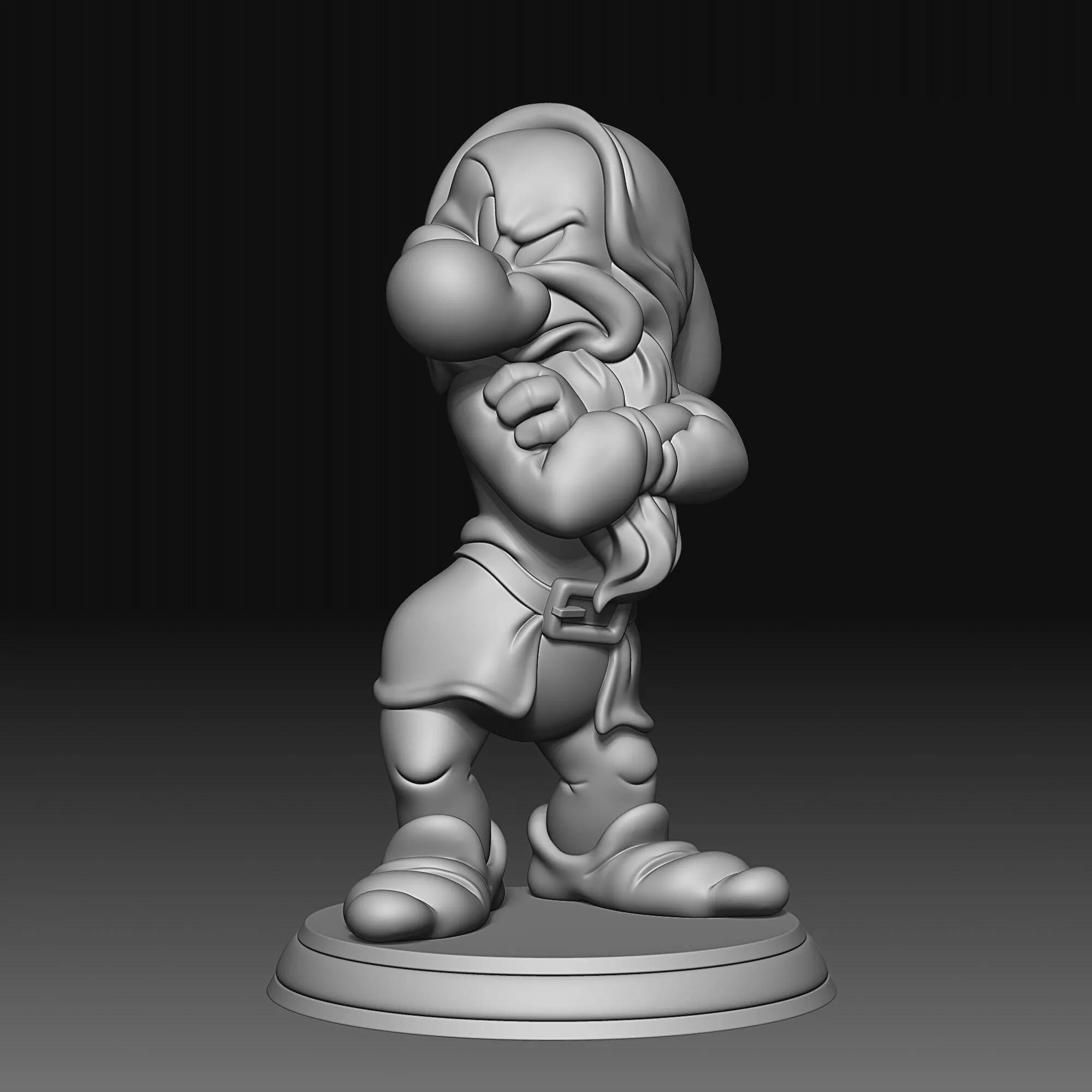 Grumpy - Snow White and the Seven Dwarfs - 010 3D print model