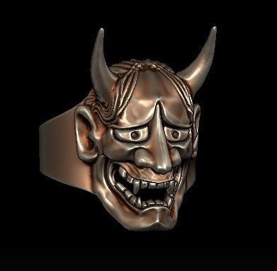 oni mask hannya 3D print model_3