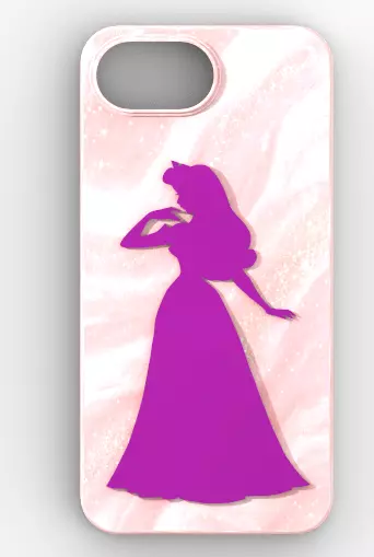 Elegant Princess Silhouette Marble MagSafe Case 3D print model