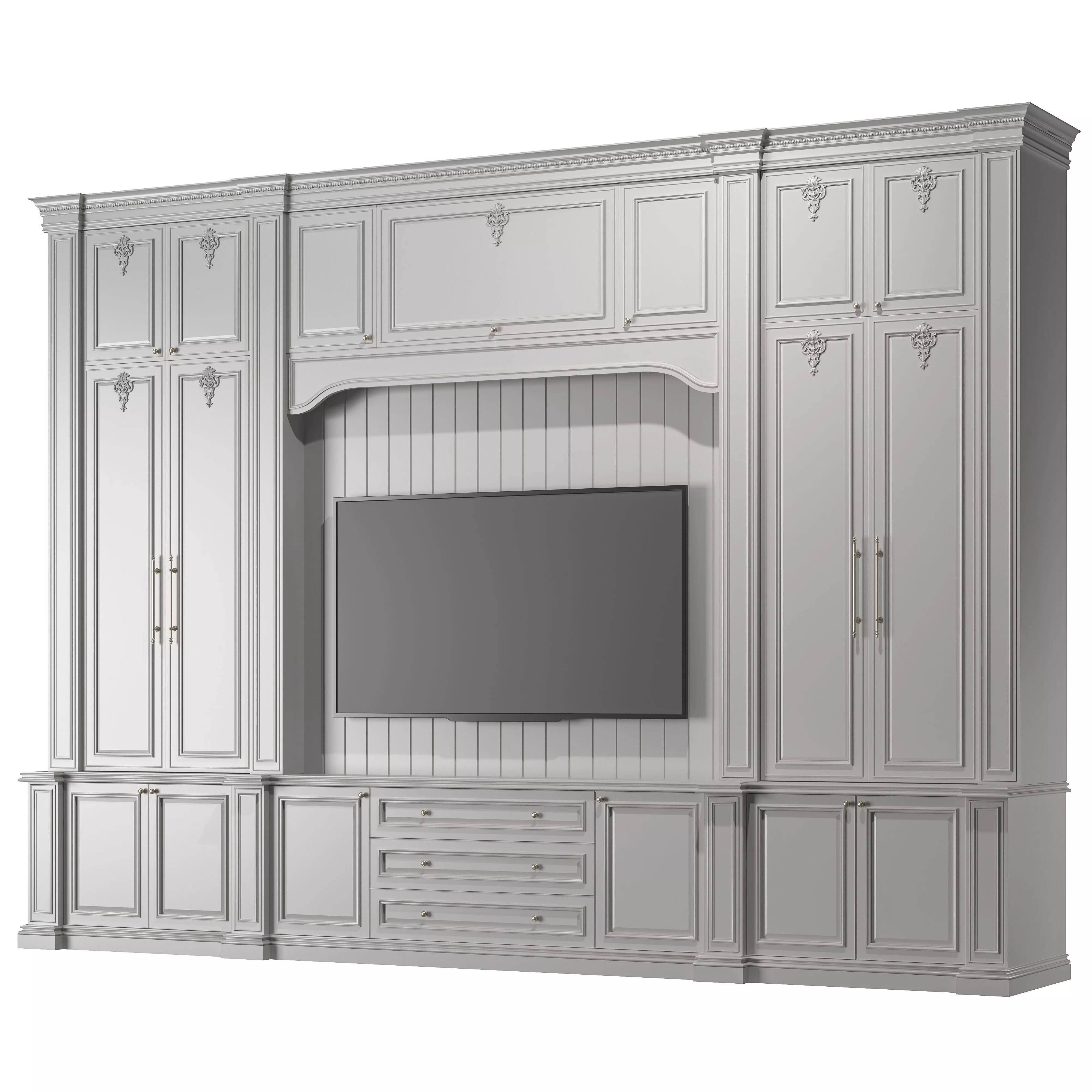 classical tv cabinet 010 3D model
