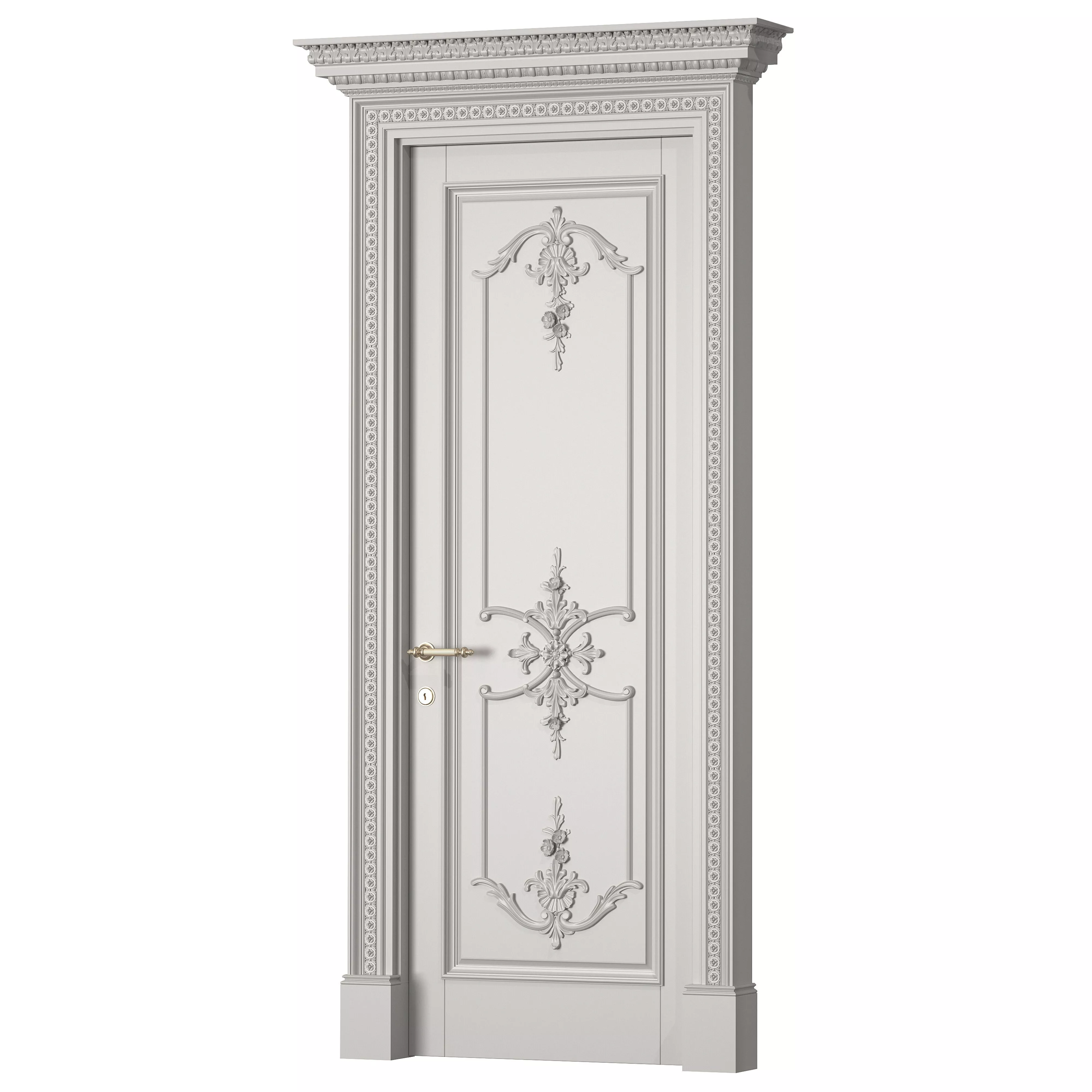 blk wood westland single door 3D model