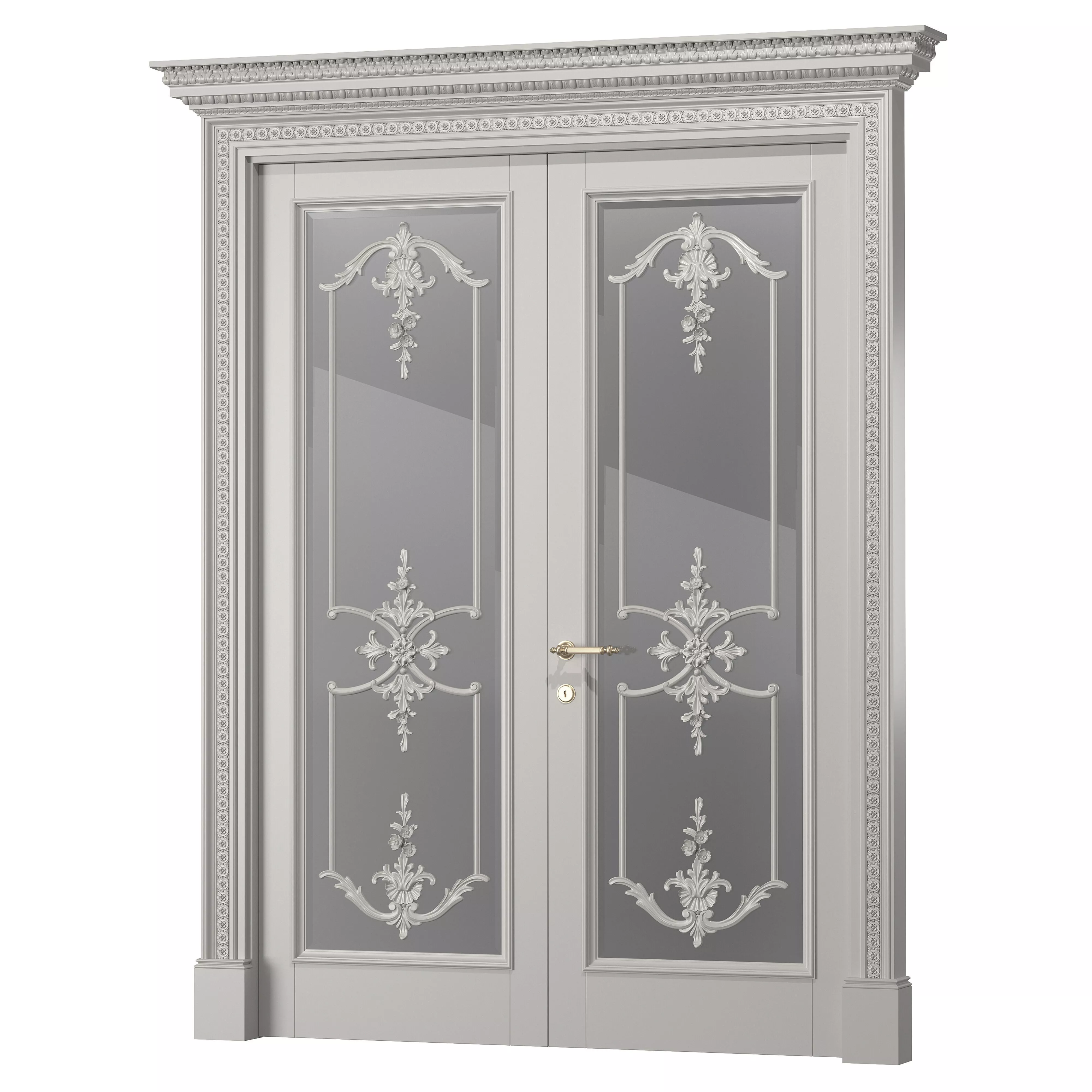 blk wood westland double door 3D model