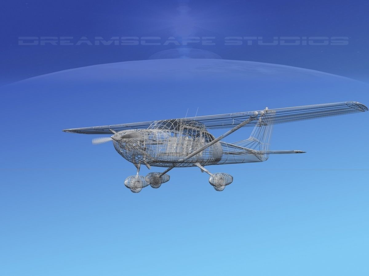 Cessna 172 Skyhawk 1967 V12 3D model_12