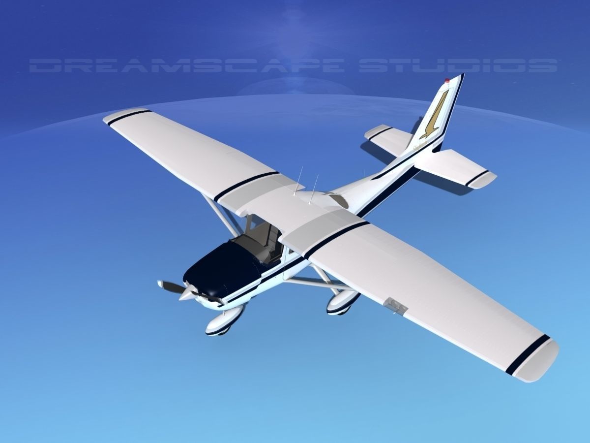 Cessna 172 Skyhawk 1967 V12 3D model_10