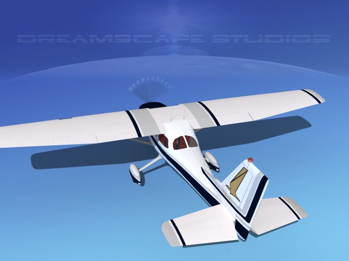 Cessna 172 Skyhawk 1967 V12 3D model_7