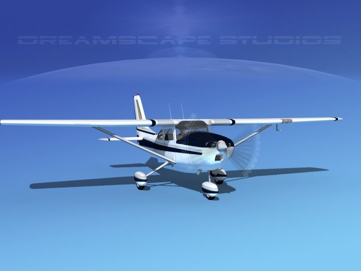 Cessna 172 Skyhawk 1967 V12 3D model_2
