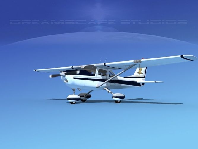 Cessna 172 Skyhawk 1967 V12 3D model