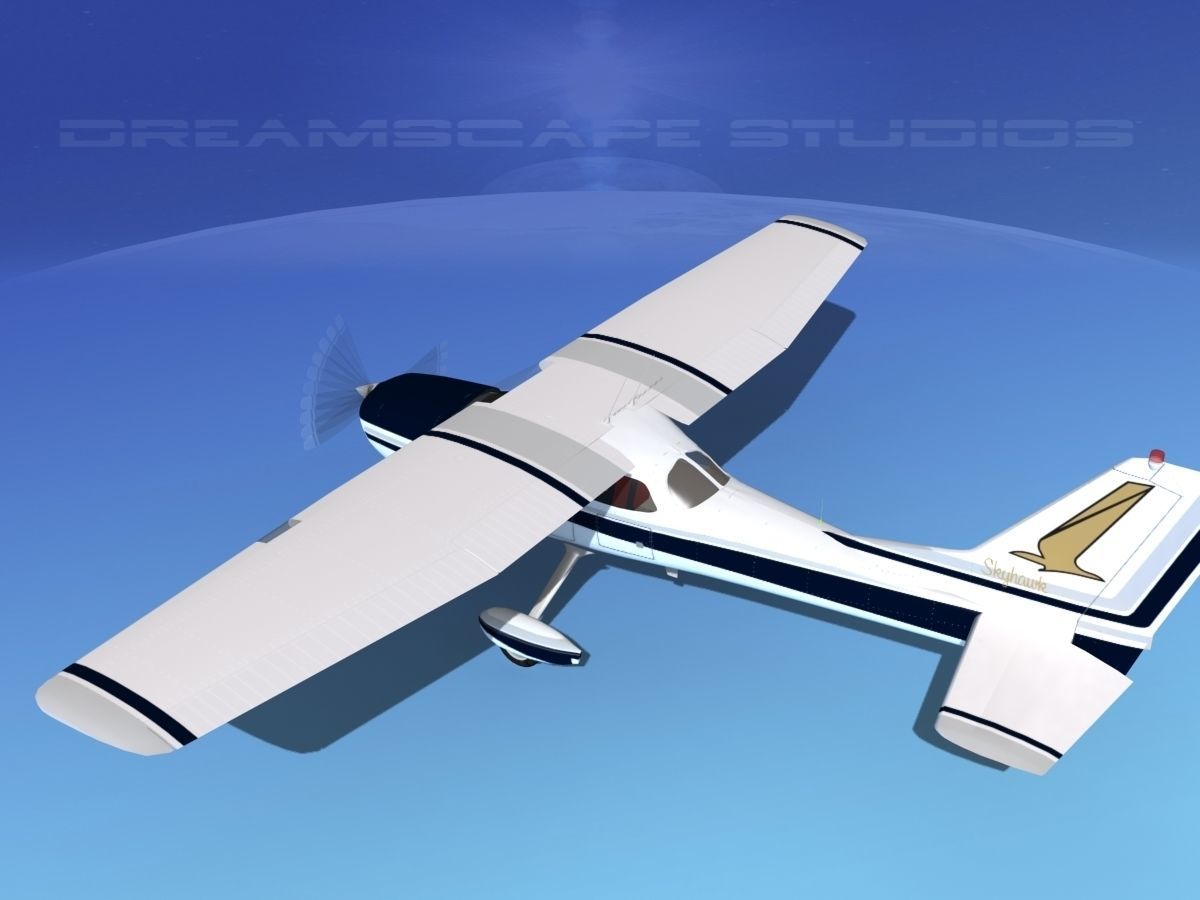 Cessna 172 Skyhawk 1967 V12 3D model_8