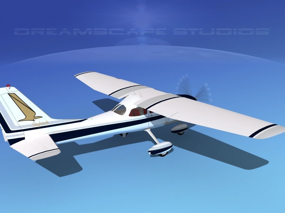 Cessna 172 Skyhawk 1967 V12 3D model_5