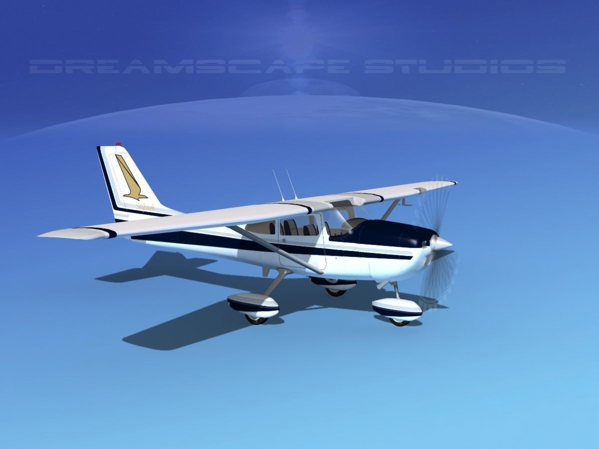 Cessna 172 Skyhawk 1967 V12 3D model_3