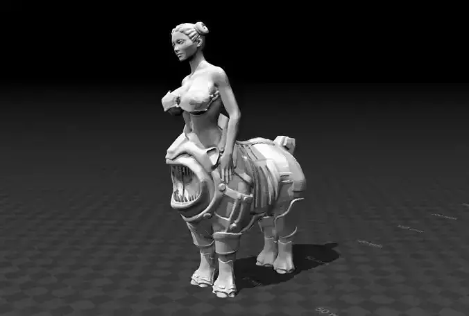 Alien Centaur 3D print model