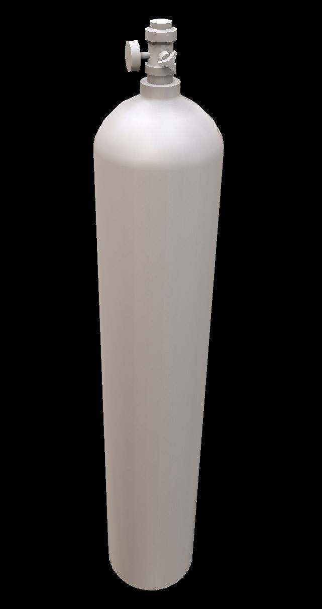 Oxygen Tank Low-poly 3D model_1