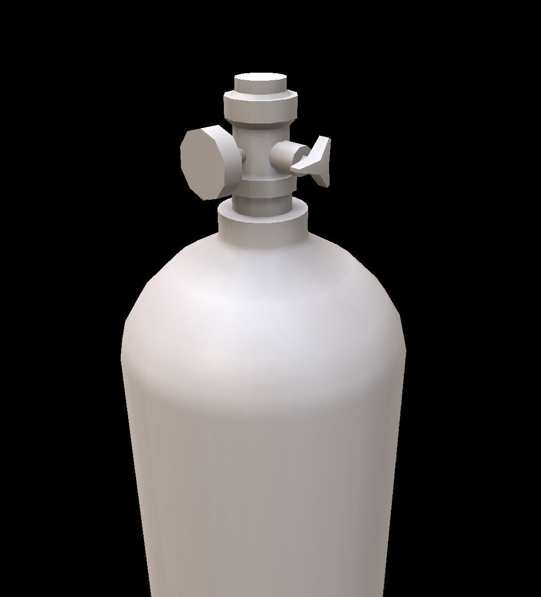 Oxygen Tank Low-poly 3D model_4
