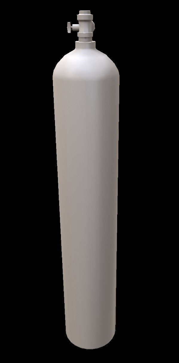 Oxygen Tank Low-poly 3D model_2