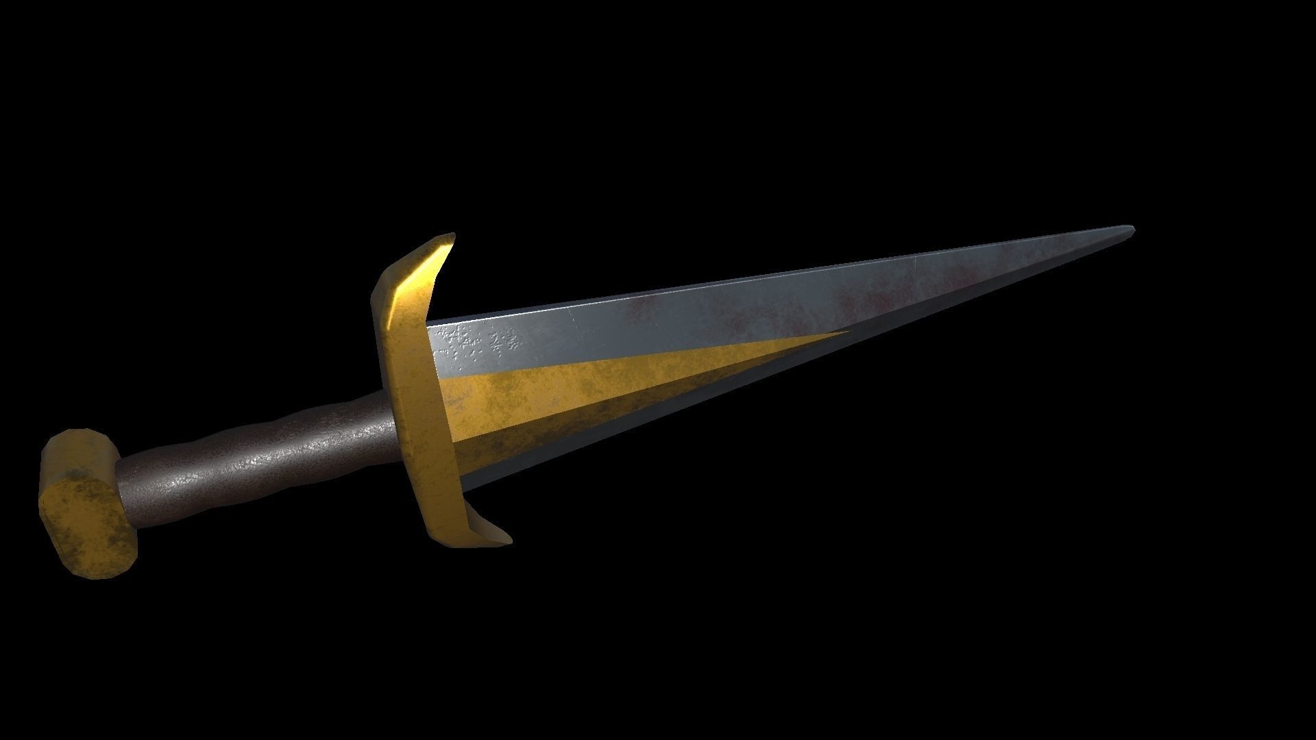 PBR Blade sword Free low-poly 3D model_4