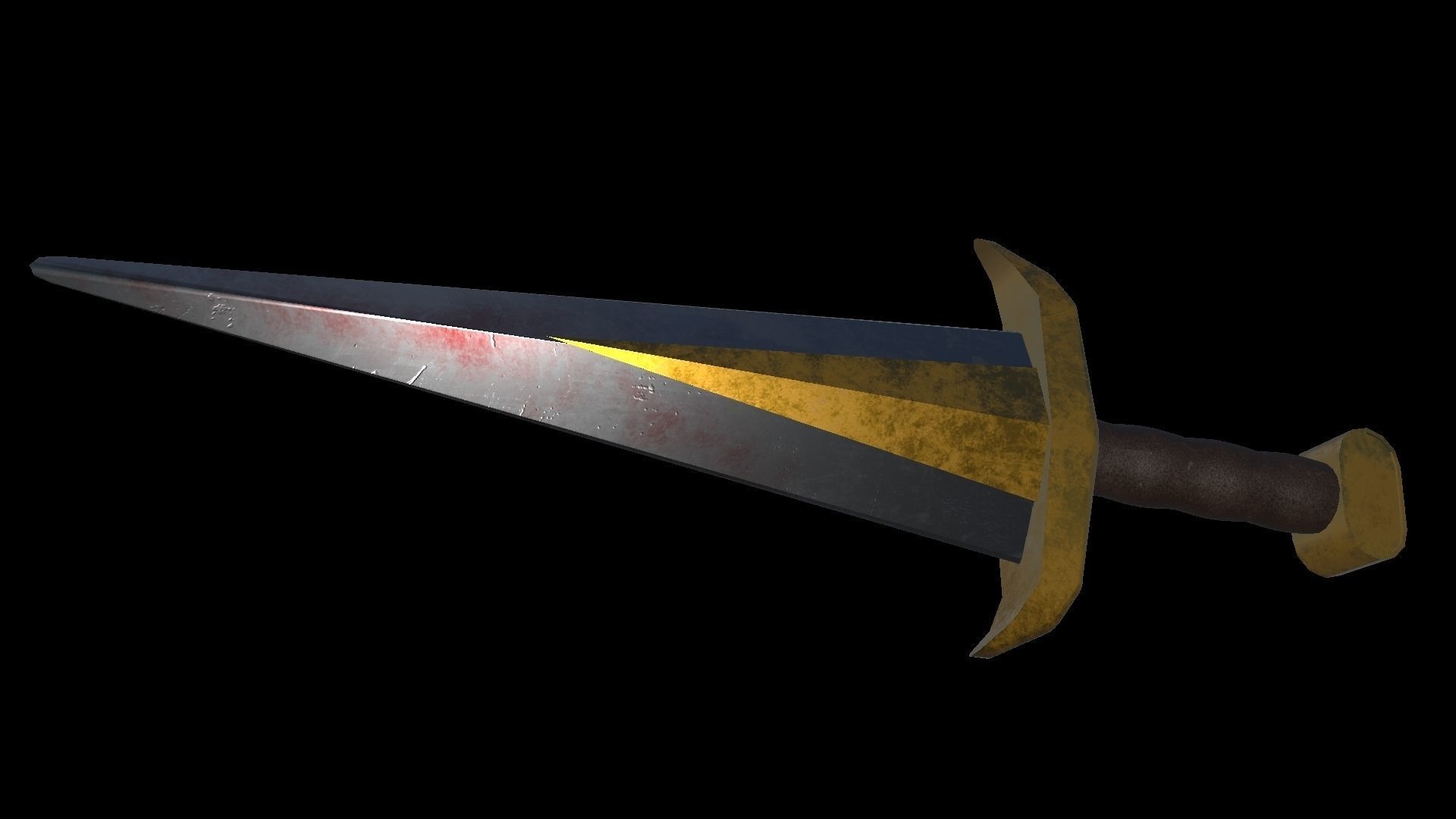 PBR Blade sword Free low-poly 3D model_1