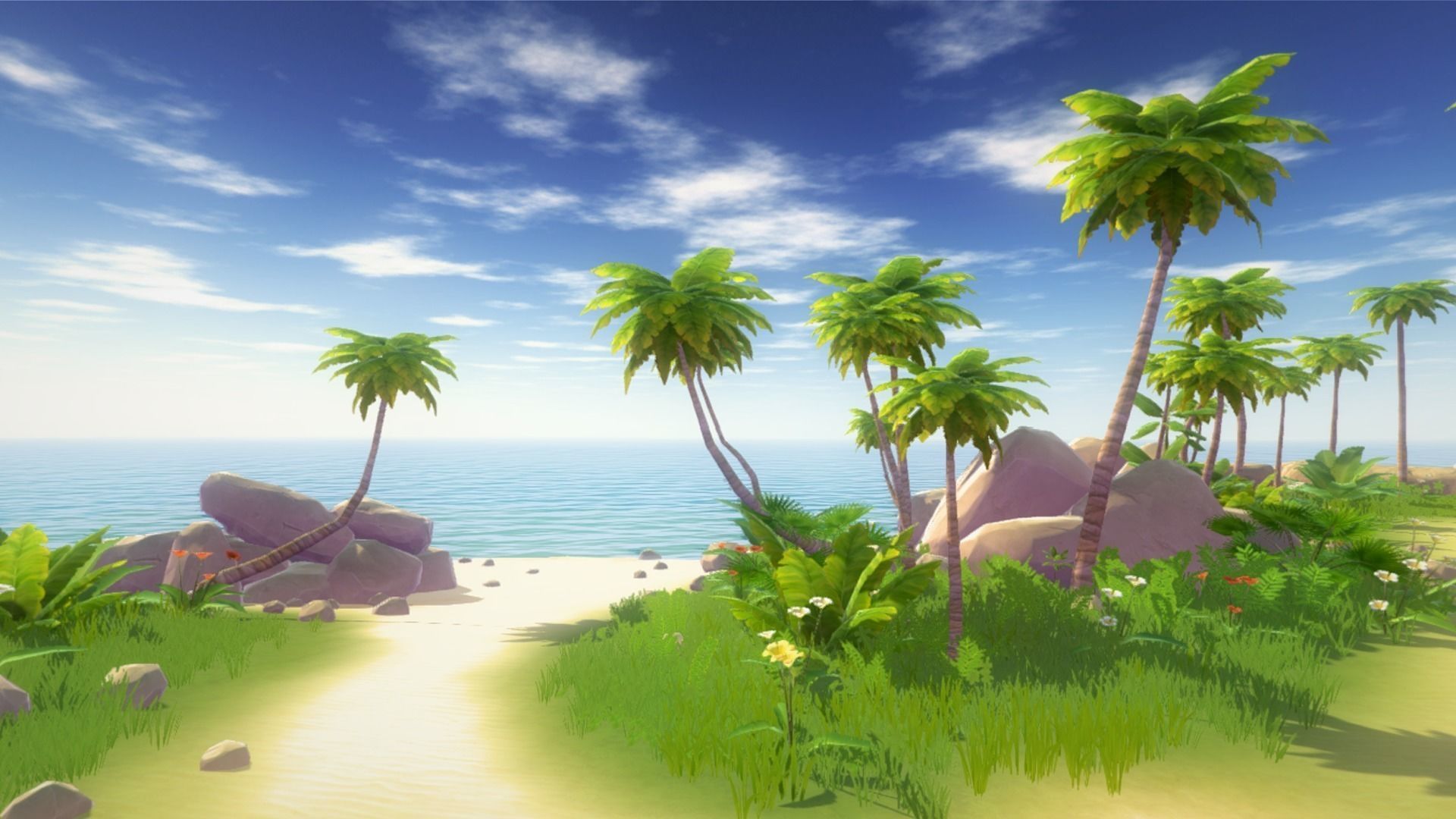 Tropical Environment Pack Low-poly 3D model_5