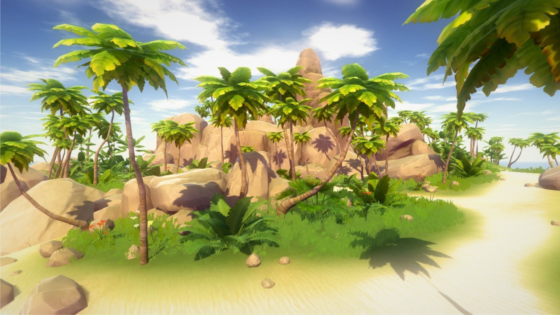 Tropical Environment Pack Low-poly 3D model_4