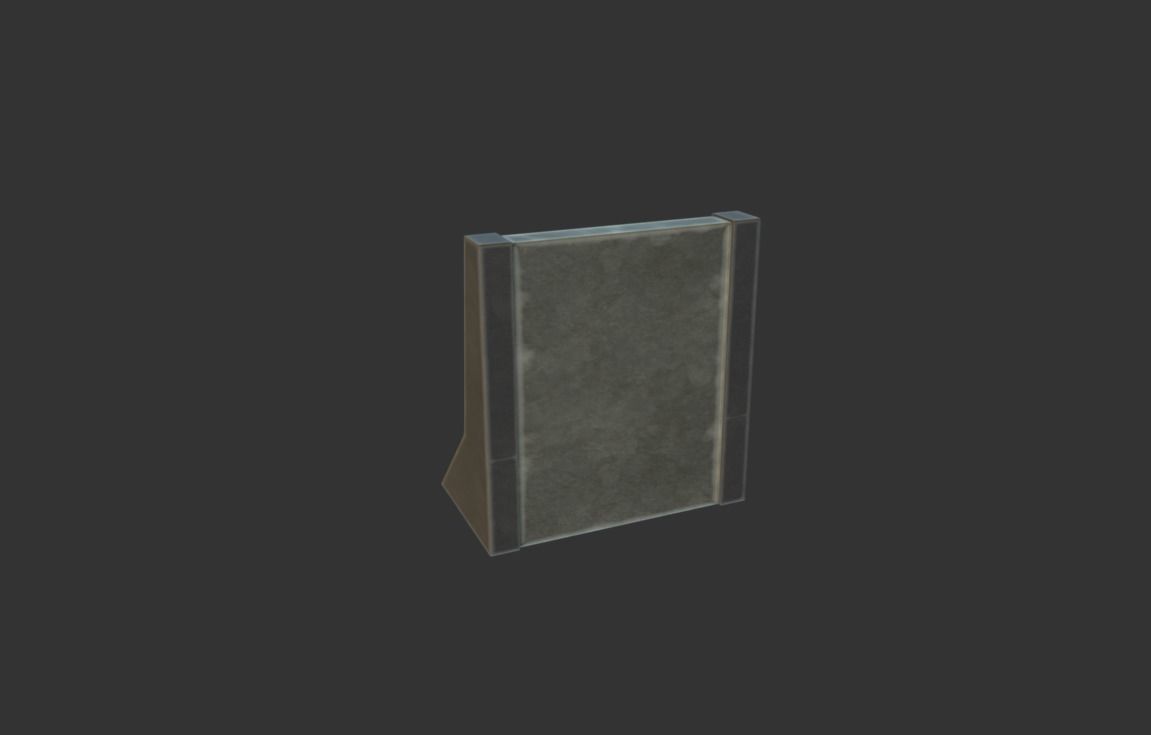 RockBlock LowPoly barrier Free low-poly 3D model_1