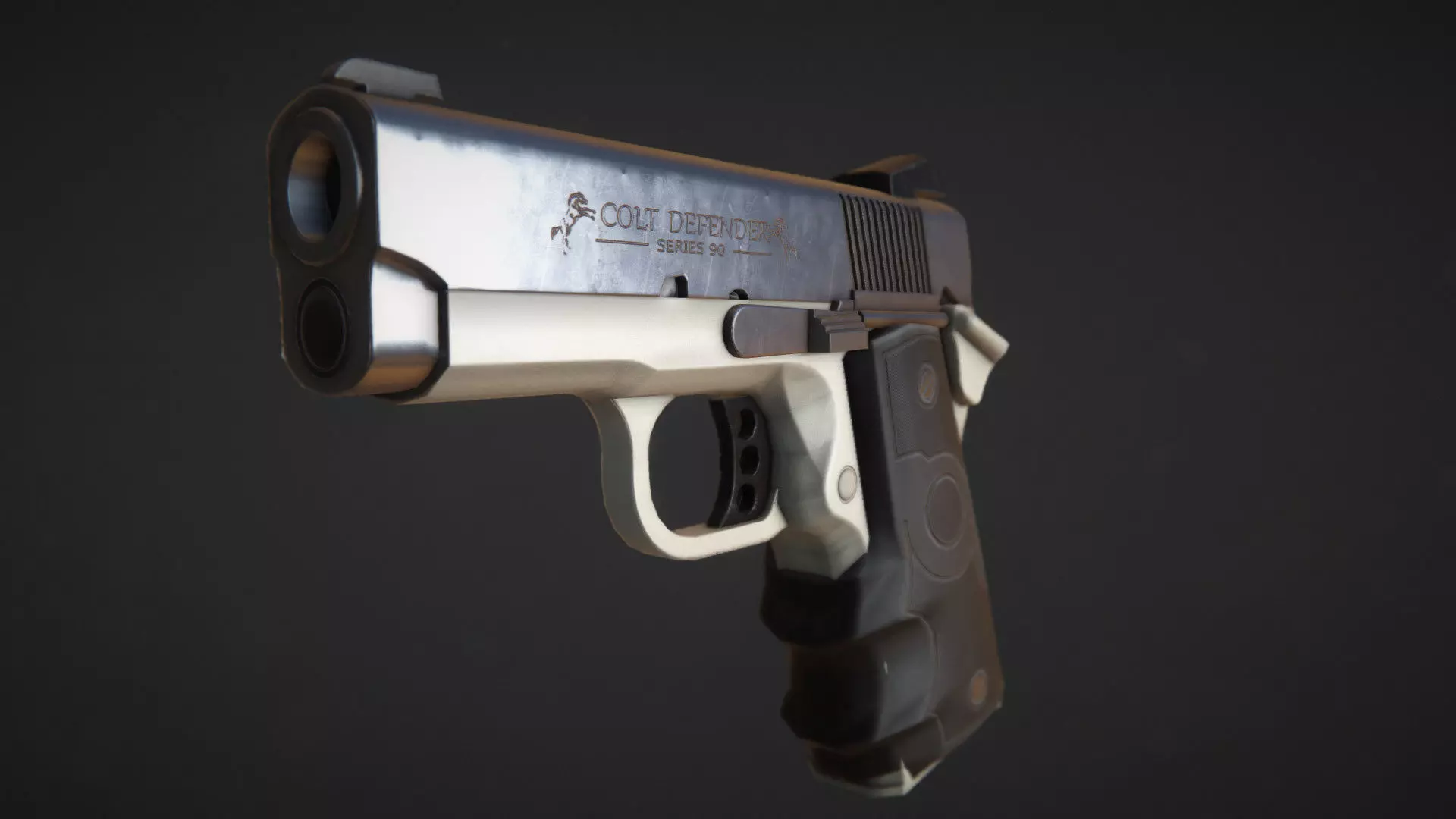 Colt Defender Low-poly 3D model_0