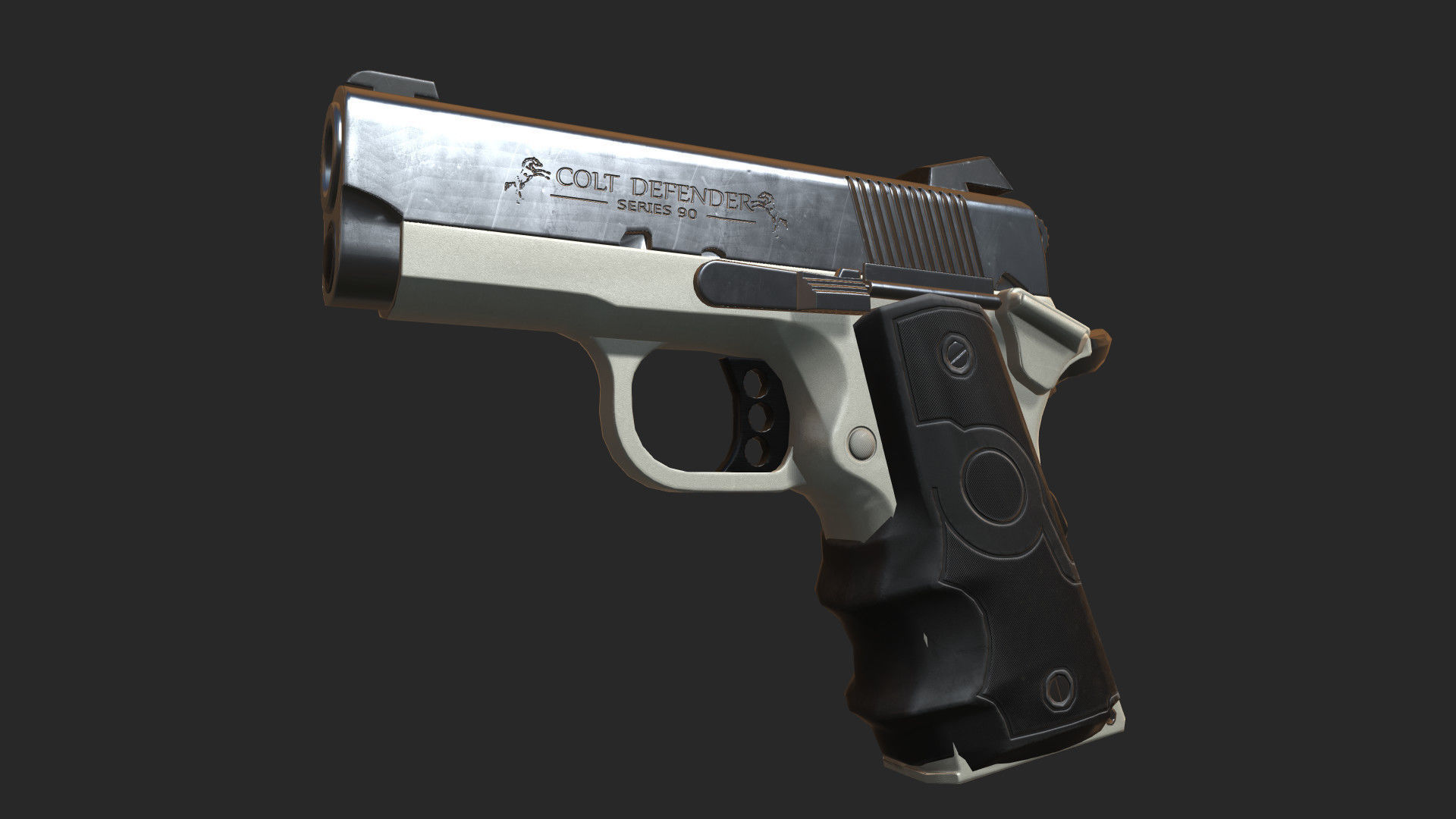 Colt Defender Low-poly 3D model_1