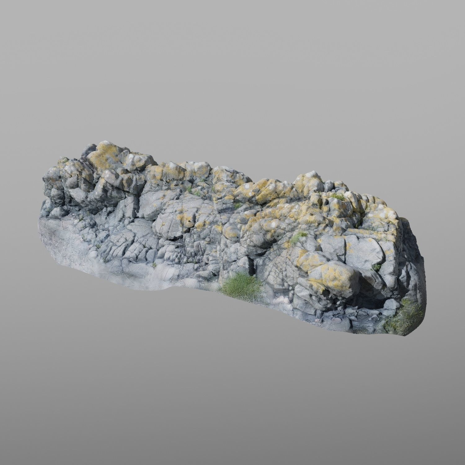 3d scanned stone cliff 001 3D model_1