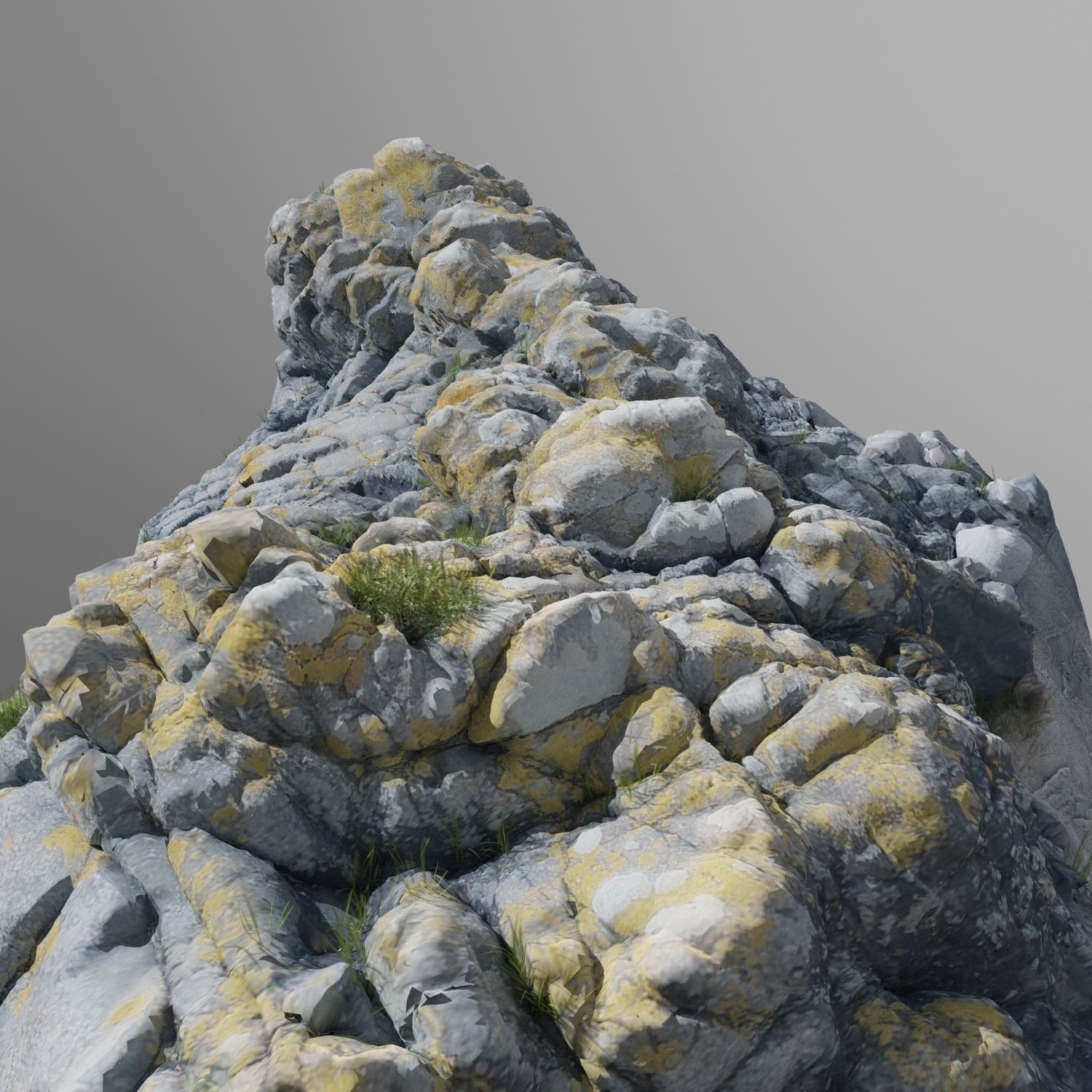 3d scanned stone cliff 001 3D model_3