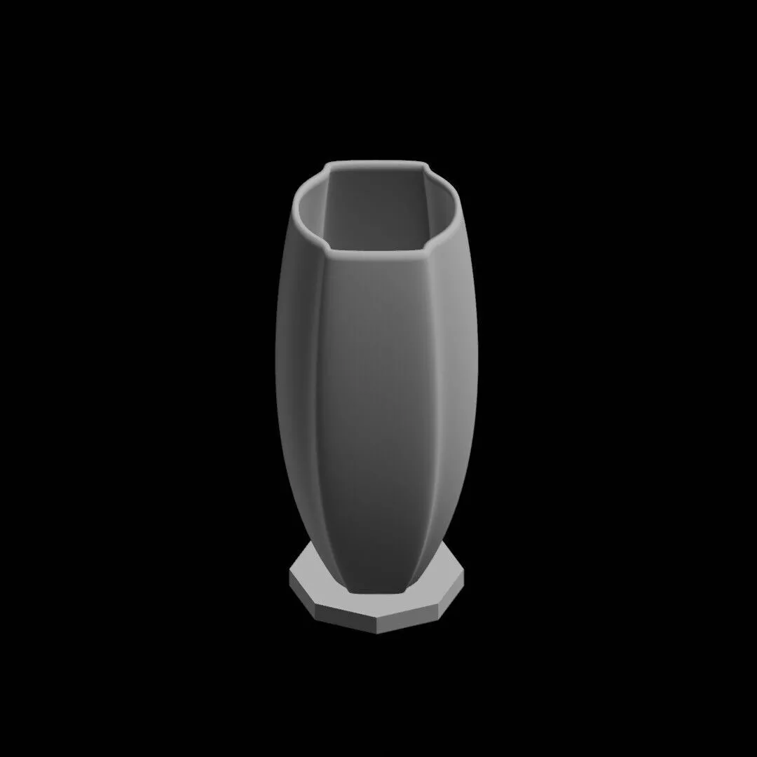 Cartouche Pattern Vase - Shape D10 - STL 3D Print Ready Free 3D print model