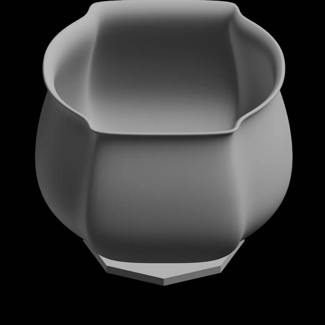 Cartouche Pattern Vase - Shape D8 - STL 3D Print Ready Free 3D print model
